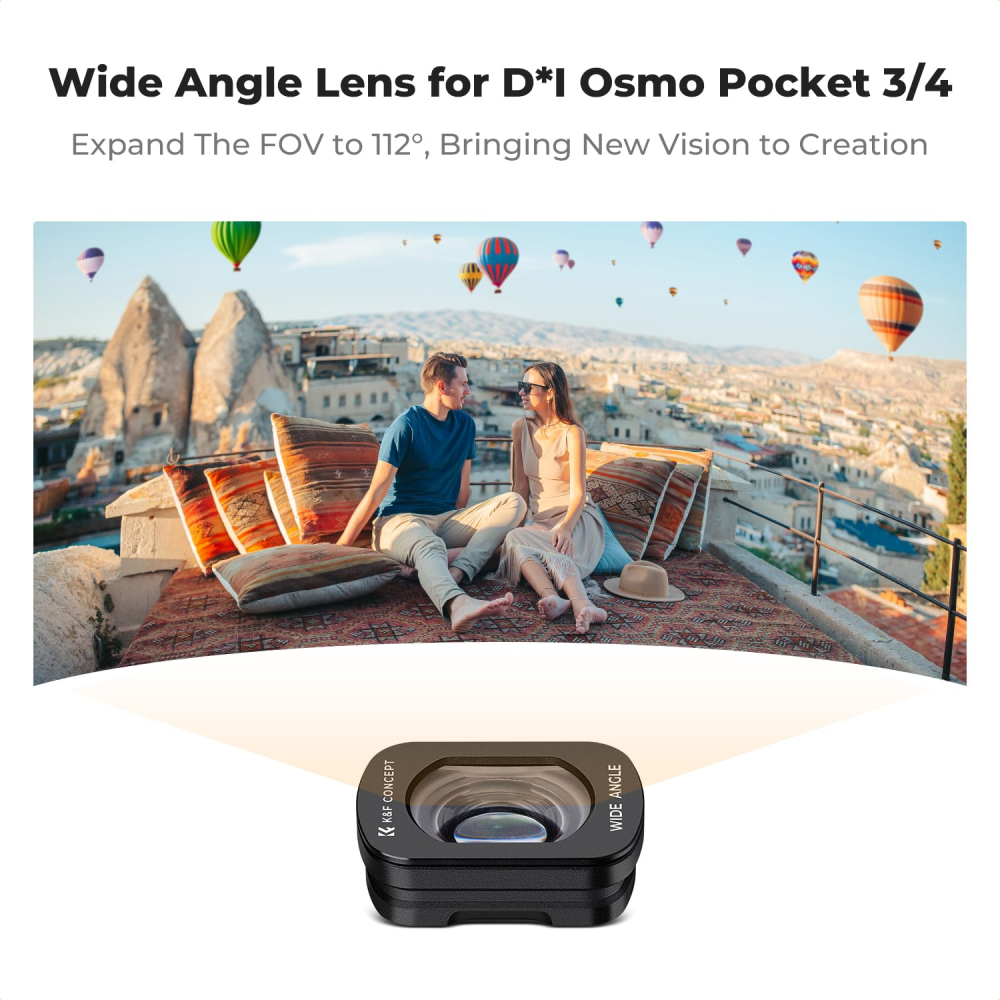 K & F Concept 4 Bộ lọc từ tính CPL+Black Diffusion 1/4+ND2-ND32+WIDE ANGLE cho DJI Osmo Pocket 3/4 - ảnh 3