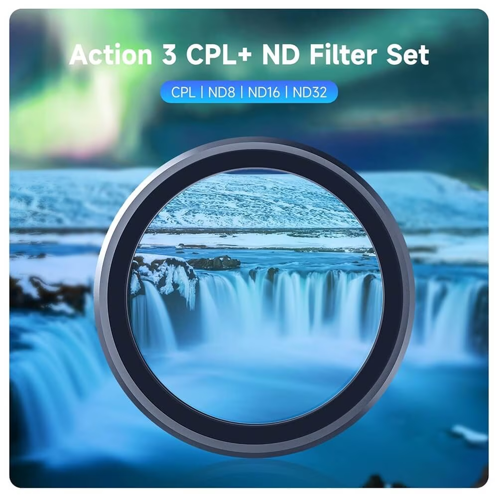 Kính lọc CPL ND8 ND16 ND32 Osmo Action 5 Pro / 4 / 3 Telesin - ảnh 3