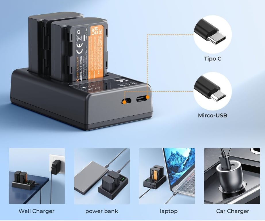 Bộ pin sạc K&F Concept NP-FZ100 KF28.0016 - ảnh 3