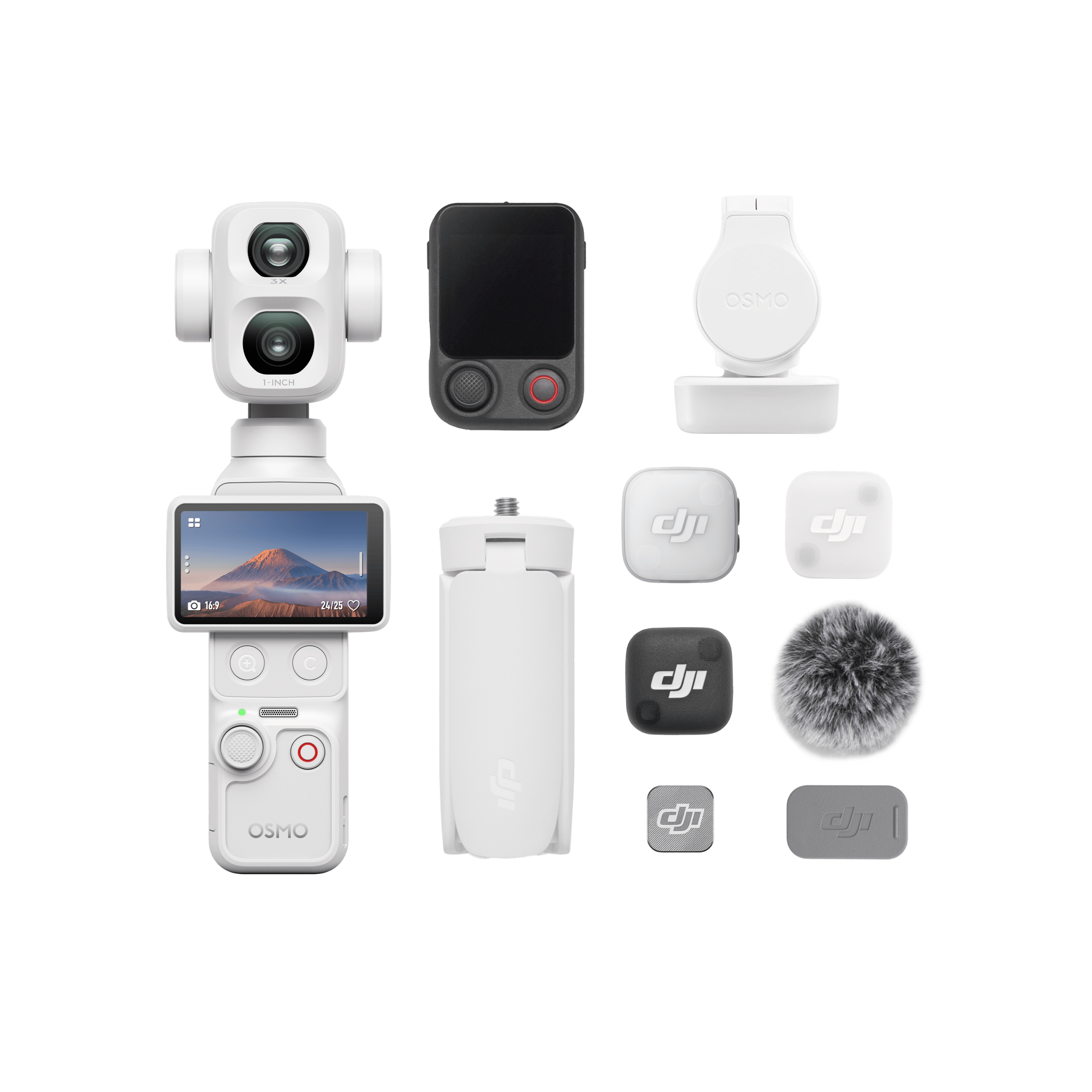 DJI Osmo Pocket 4P Vlog Combo Pearl White – ảnh chính thức DJI