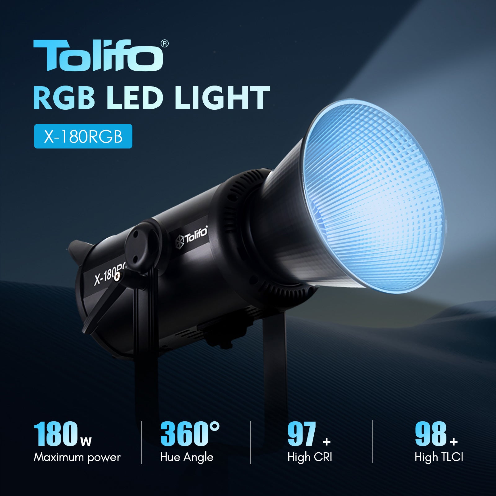 Đèn LED Tolifo X-180RGB 2700K–6500K - ảnh 3