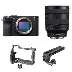 Sony Alpha A7C Mark II Body + Sony FE 20-70mm F4 G + SmallRig HawkLock Cage 5198 + SmallRig NATO Top Handle 3766