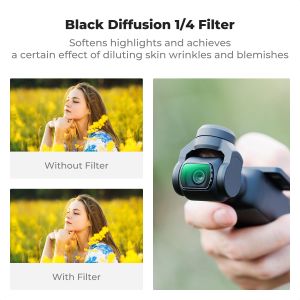 Ảnh thu nhỏ K & F Concept 4 Bộ lọc từ tính CPL+Black Diffusion 1/4+ND2-ND32+WIDE ANGLE cho DJI Osmo Pocket 3/4 - ảnh 5
